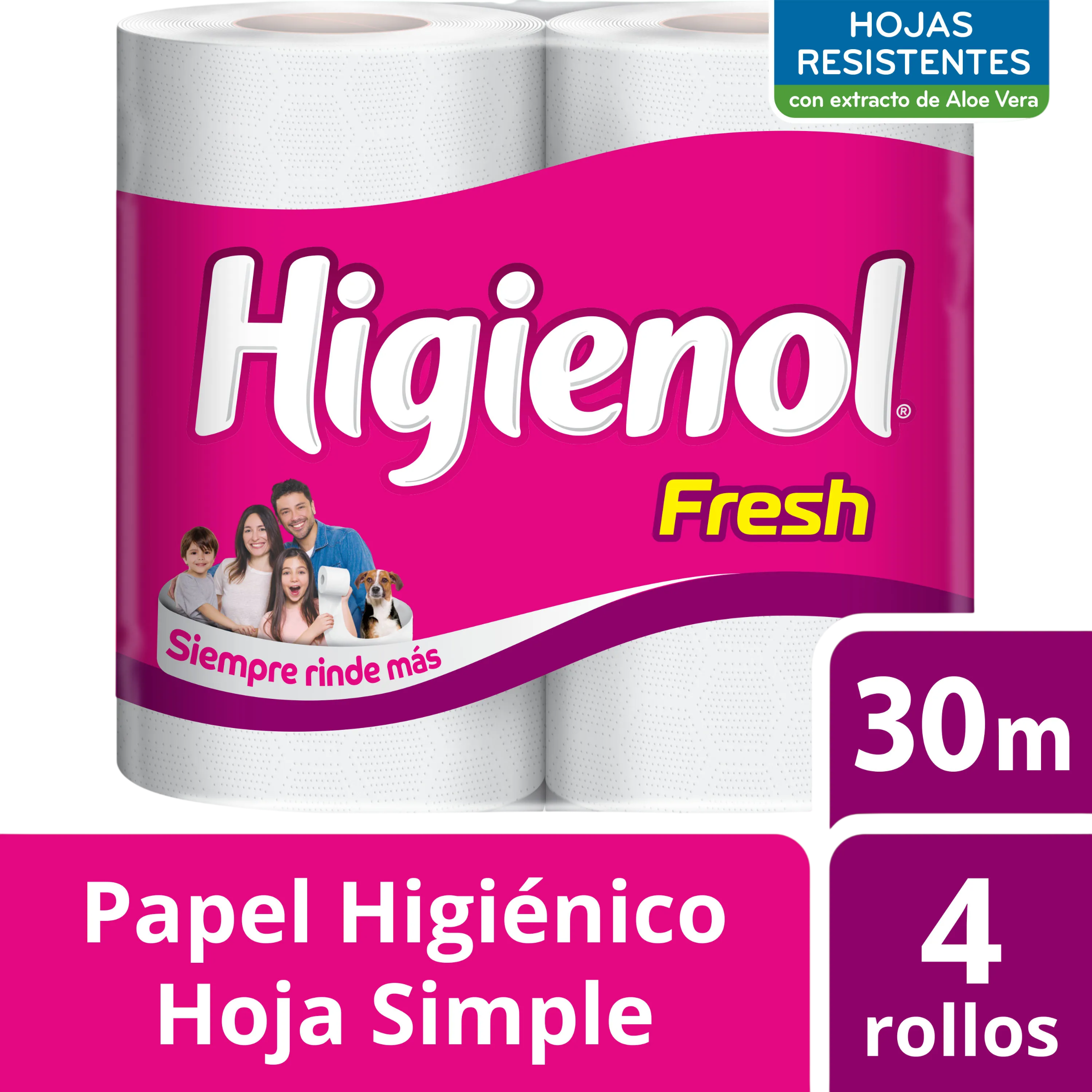 PAPEL HIG HIGIENOL SH FRESH ALOE 4X30MTS